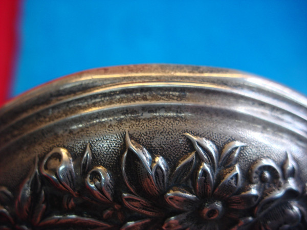 Vintage S. Kirk & Son Sterling Silver Rose Floral Repoussé Candle Sticks (#109F) - Pair