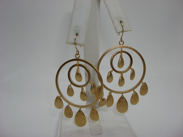 Vintage Ralph Lauren Gold-Tone Tear Drop Necklace & Earrings Set - Estate Find