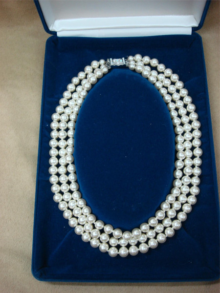 Vintage Camrose & Kross Jackie Kennedy Faux Pearl Necklace - Estate Find with Certificate