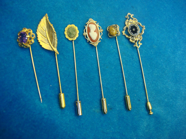 Vintage Stick Pin Set of 6 - Unique & Pretty Estate Finds