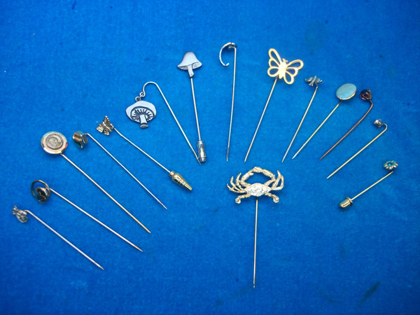 Vintage Stick Pin Lot of 15 - Unique & Diverse Designs