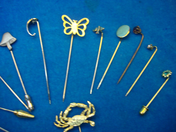 Vintage Stick Pin Lot of 15 - Unique & Diverse Designs