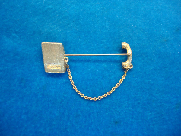 Vintage Gold Tone Dial Telephone Stick Pin - Estate Find, Excellent Condition