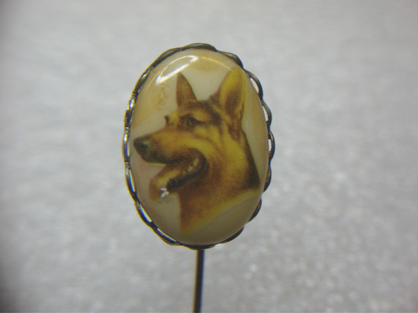 Vintage German Shepherd Head Stick Pin | Estate Find | Unique Dog Collectible