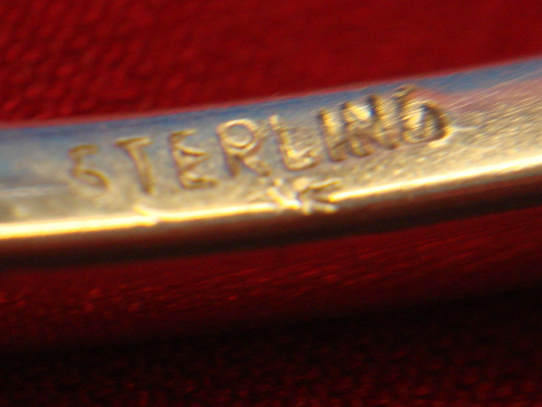 Vintage Mexico Sterling Silver Turquoise Hinged Bangle Bracelet - Red Enamel Floral Design