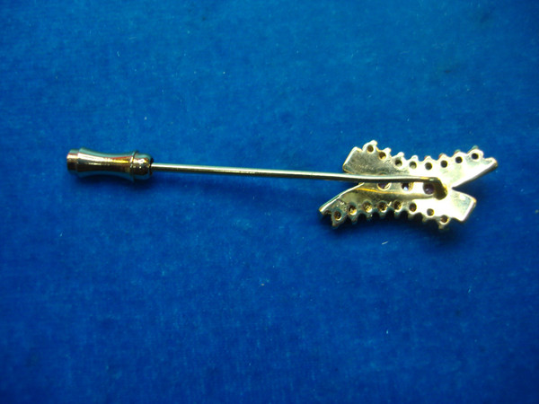 Gold-Plated Ruby & CZ Stick Pin - Sparkling Statement Jewelry
