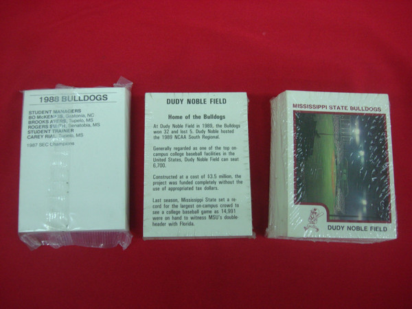 Vintage Mississippi State Bulldogs Baseball Card Sets (1988-1991) Featuring Clark & Palmeiro - Factory Sealed