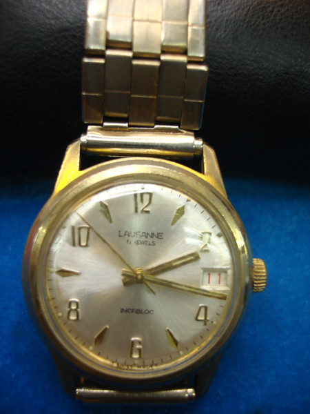 Vintage Lausanne Incabloc 17 Jewel Self-Wind Wristwatch - Running, Estate Find