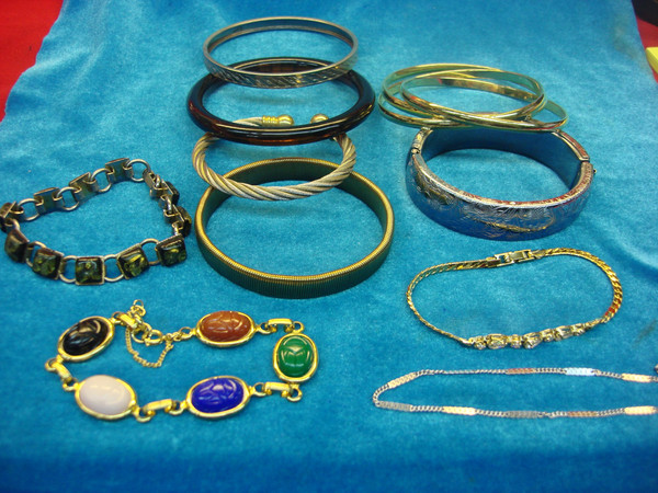 Estate Collection - 10 Unique Vintage Costume Bracelets (Lot #33)
