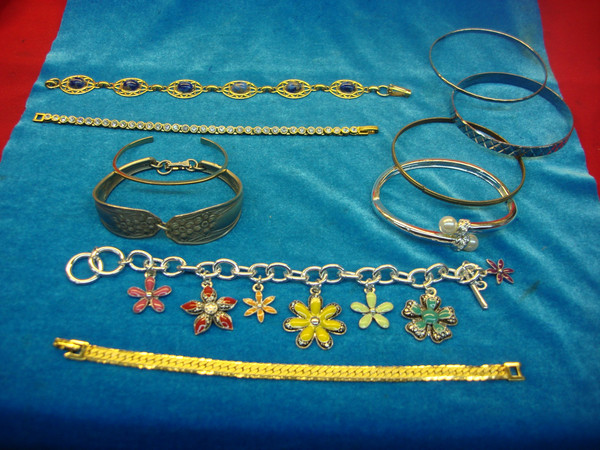 Estate Collection: 10 Unique Costume Bracelets - Vintage Style Lot #56