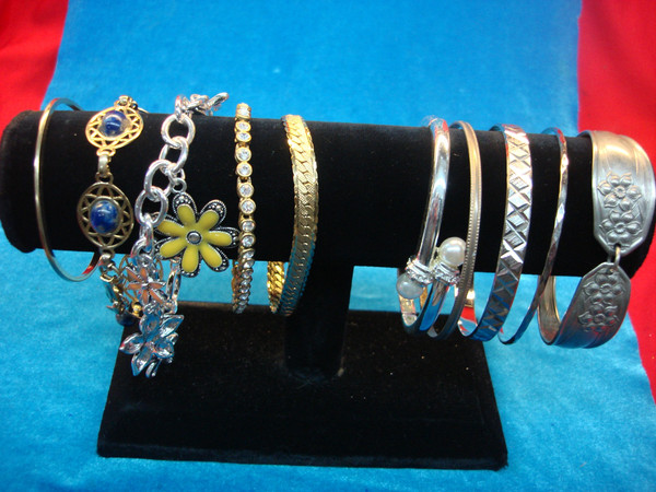 Estate Collection: 10 Unique Costume Bracelets - Vintage Style Lot #56