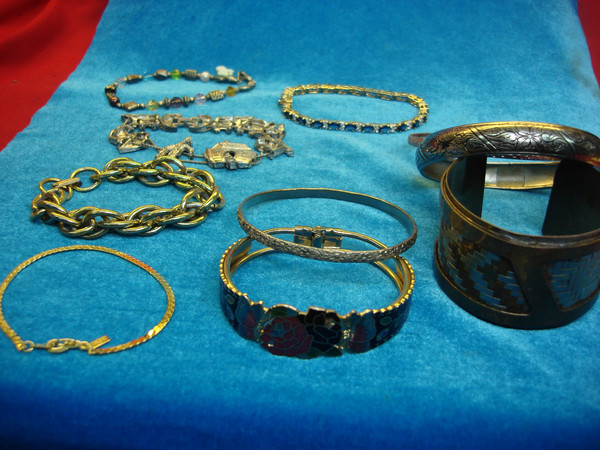 Vintage Estate Bracelet Lot of 10 - Unique Costume Jewelry #58