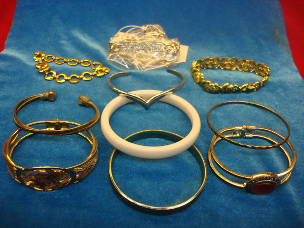 Vintage Estate Bracelet Lot of 10 - Costume Jewelry Collection