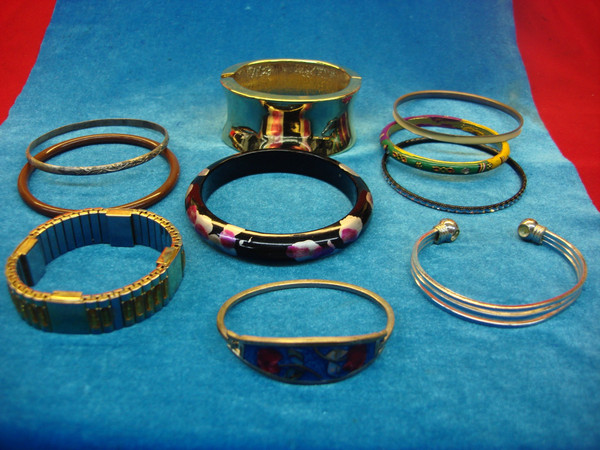 10 Estate Costume Bracelets Lot - Vintage Style Jewelry #78