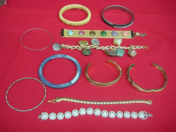 Vintage Estate Bracelet Lot of 10 - Costume Jewelry Collection