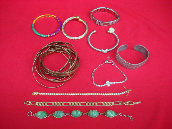 Vintage Costume Bracelet Lot of 10 - Estate Find #134