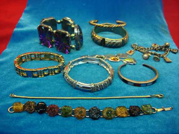 Vintage Estate Costume Bracelet Lot of 10 - Unique Styles & Designs