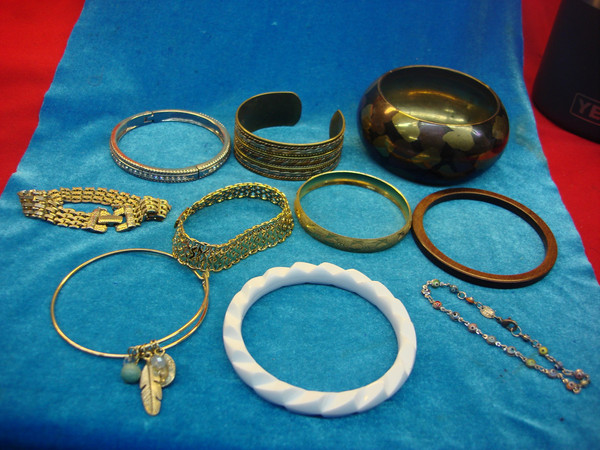 Vintage Costume Bracelet Lot of 10 - Unique Estate Jewelry #105