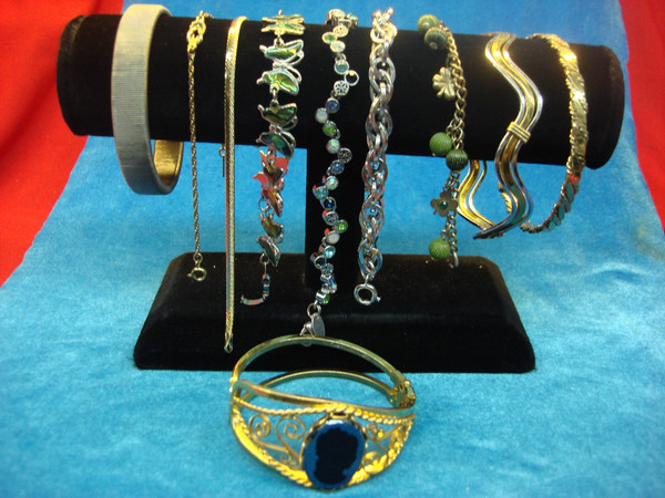 Estate Jewelry Find: 10 Vintage Costume Bracelets - Unique Lot #120