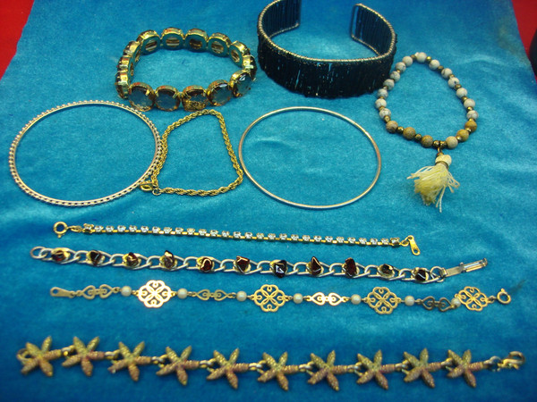 Vintage Costume Bracelet Lot of 10 - Estate Find Variety Styles