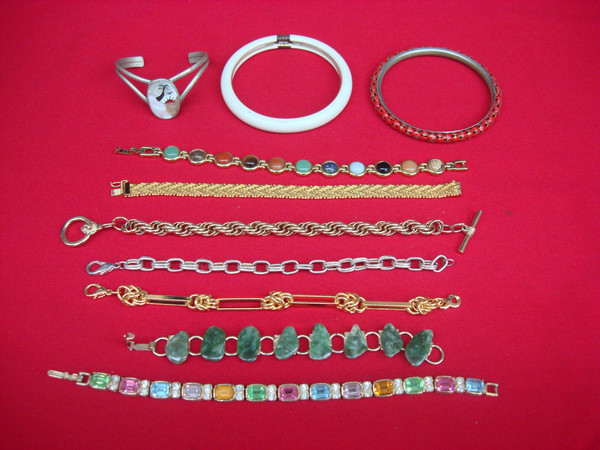 Vintage Costume Bracelet Lot of 10 - Estate Find, Unique Styles