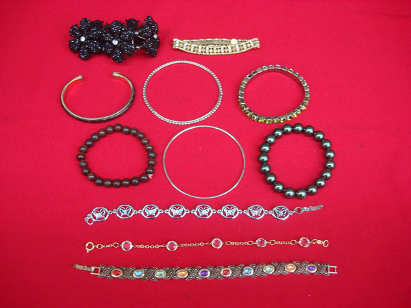 Vintage Estate Bracelet Lot of 10 - Costume Jewelry Collection