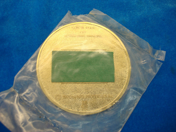 Vintage 1970 San Diego Chargers Helmet Medallion Badge | Original Plastic Packaging