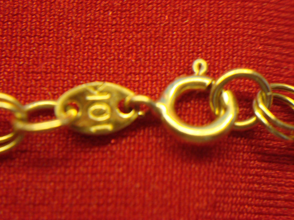 Vintage 10K Yellow Gold Angel Heart Bracelet - Pre-Owned, Excellent Condition