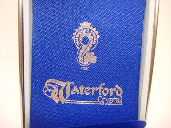 Vintage Waterford Crystal Heart Pendant - Original Box & Black Cord