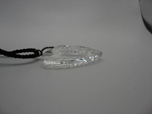 Vintage Waterford Crystal Heart Pendant - Original Box & Black Cord