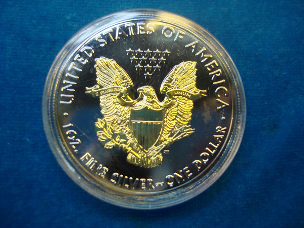 2020 American Silver Eagle Coin - Ruthenium & 24K Gold Accents