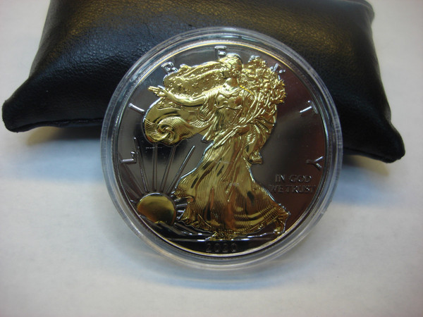 2020 American Silver Eagle Coin - Ruthenium & 24K Gold Accents