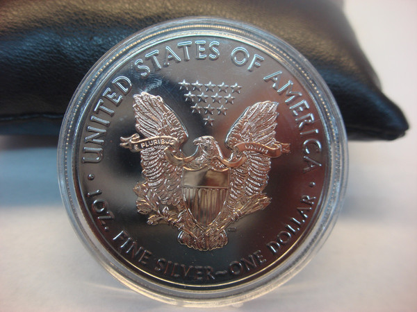2020 American Silver Eagle Coin - Ruthenium & 24K Gold Gilding