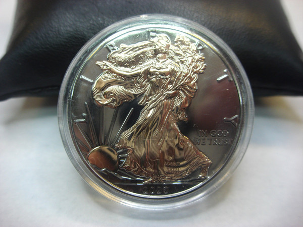 2020 American Silver Eagle Coin - Ruthenium & 24K Gold Gilding
