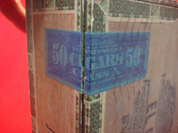 Vintage Wooden Cigar Box - El CUSTO - Handcrafted by James W. Custer (Boyertown, PA) - ARMY & WEST END Inscriptions