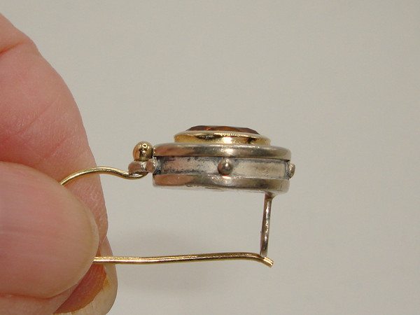 Stunning Sterling Silver & 18K Gold Citrine Earrings (1.5ctw)