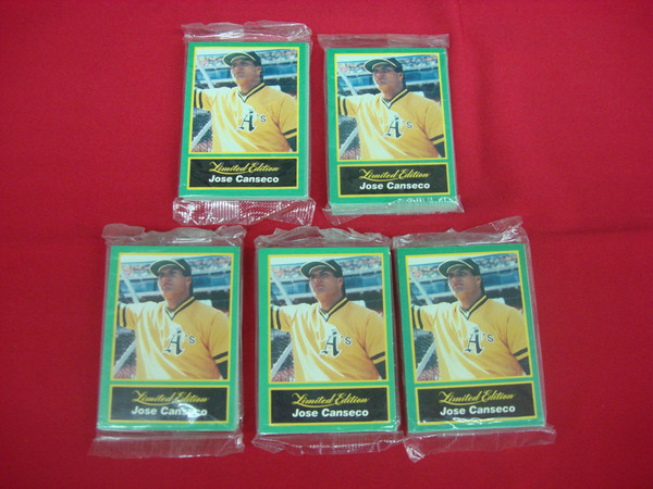 5 Factory Sealed 1989 Jose Canseco CMC Baseball Card Sets (Oakland Athletics)