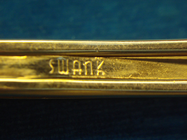 Vintage Swank Gold/Silver Carpenter's Hammer Tie Clip (3 Inches) - Excellent Condition