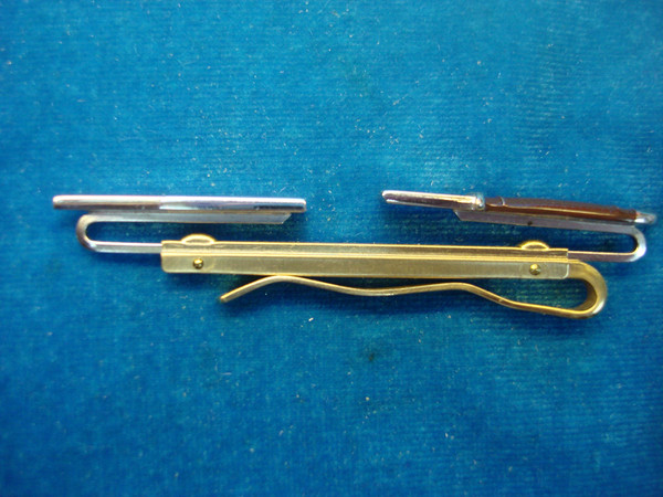 Vintage Hickok Bowie Knife Tie Bar - Silver Tone Metal, Unique Tie Clip Gift (O.B. #57)
