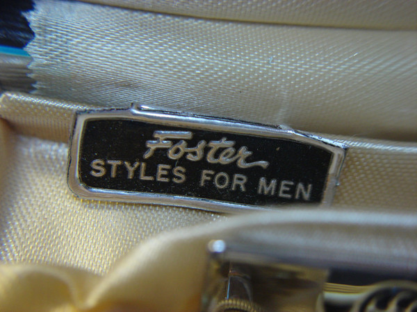 Vintage Foster Polished Silver Cufflinks & Tie Clip Set - Men's Jewelry Gift #54