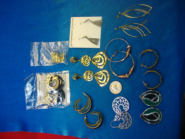 Vintage Estate Costume Earrings Lot of 10 - Unique Styles & Collectible Finds