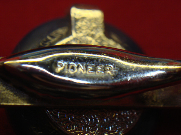 Vintage Pioneer by Swank Silver-Tone Cufflinks & Tie Clip Set with Blue Stones - Preowned