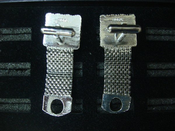 Vintage Swank Wrap Around Cufflinks Silver Tone Clear Stones #29 - Mens Accessories