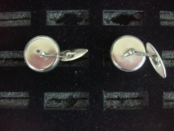 Vintage Silver-Tone High Wheel Bicycle Cufflinks - Unique & Stylish