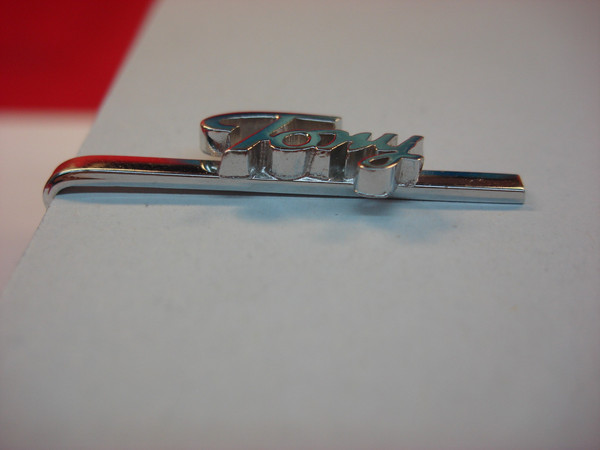 Vintage Personalized Tie Clip for Tony - Polished Silver Tone (1 5/8