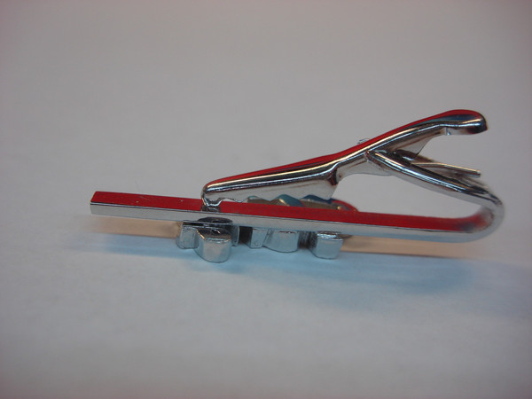 Vintage Personalized Tie Clip for Tony - Polished Silver Tone (1 5/8