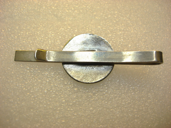 Vintage Silver Tone Tie Clip - 3D Golfing Scene,  Unique Collectible Gift for Men