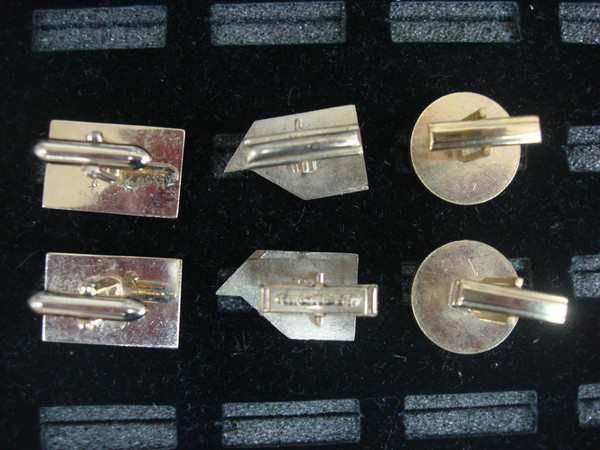 Vintage Gold-Tone Cufflinks Set (3 Pairs) - Elegant & Timeless Style
