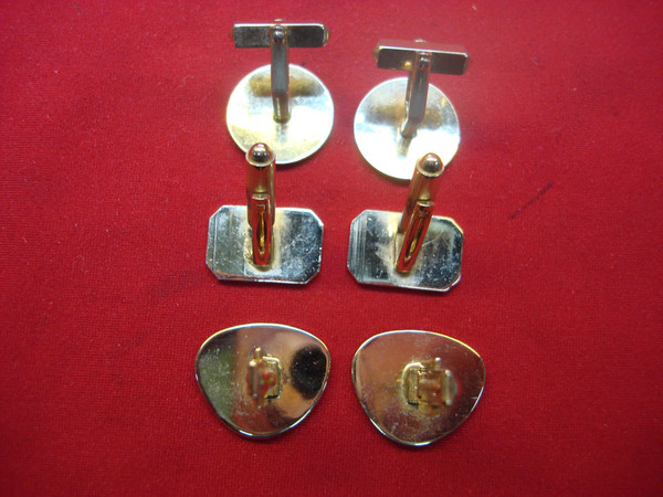 Vintage Gold Tone Cufflinks (3 Pairs) - Stylish & Timeless