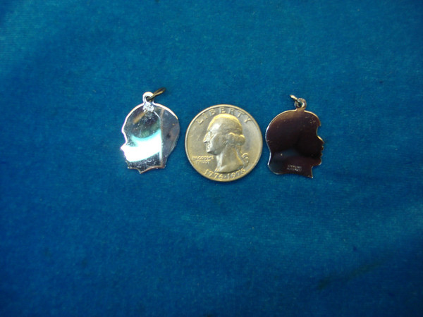 Vintage Elco Sterling Boy & Girl Head Charms (New/Unused) - Perfect for Charm Bracelets